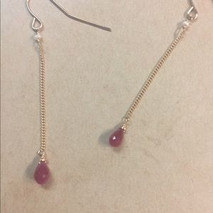 Wire wrap earrings 💎 gemstones